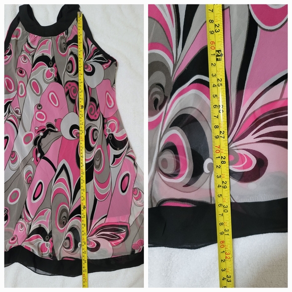 Pink and Black Swirl Pattern Dress - Picture 7 of 9